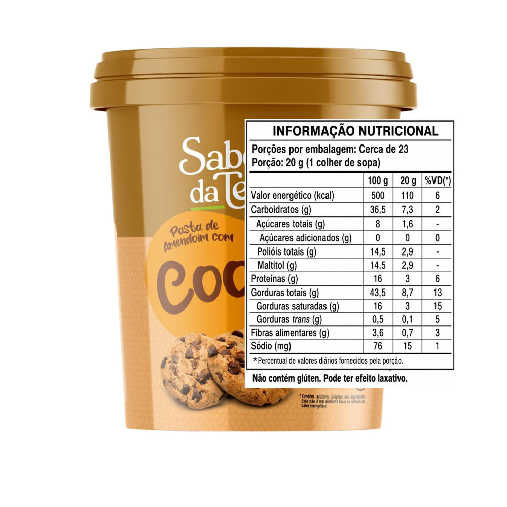 Tabela nutricional de Cookies