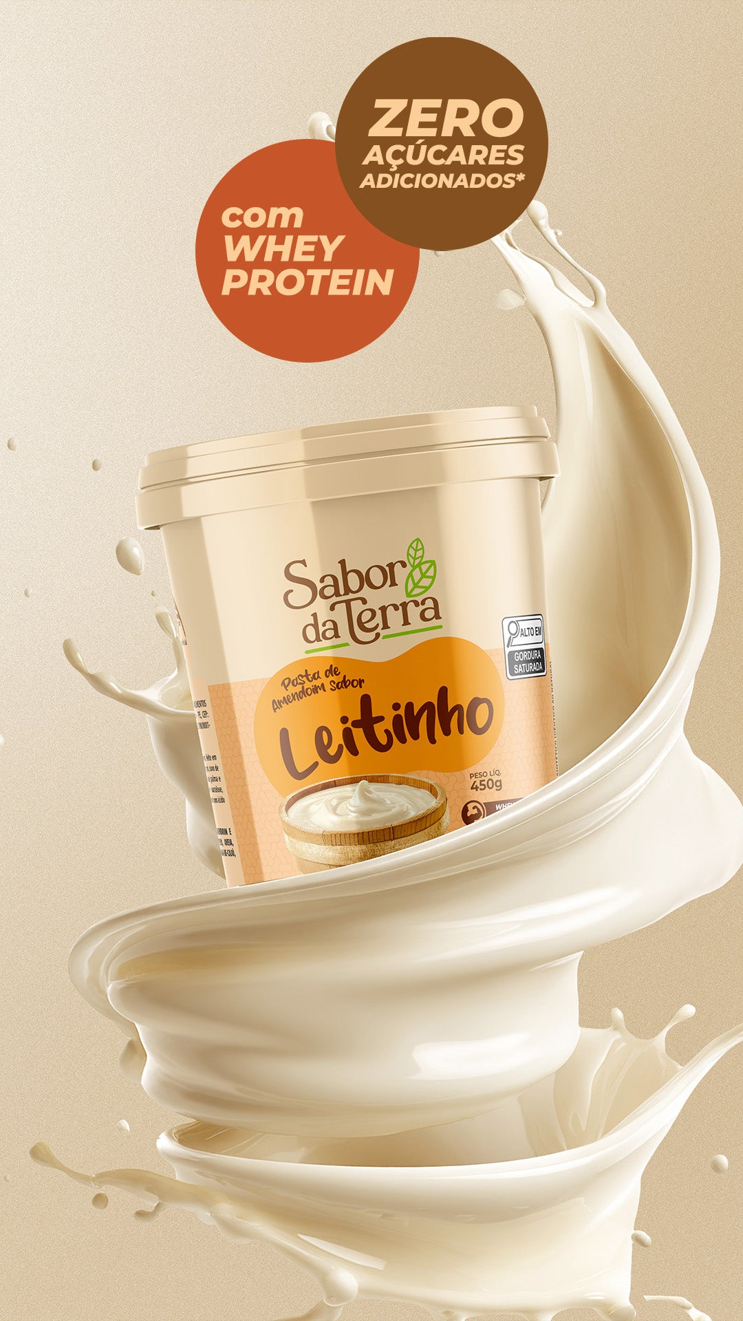 Pasta de amendoim sabor Leitinho